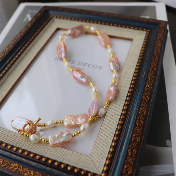 详情图片_17 Natural Freshwater Baroque Square Pearl Necklace