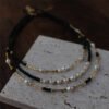 Black Crystal Natural Freshwater Pearl Necklace
