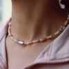 详情图片_19 Lavender Freshwater Baroque Pearl Choker Necklace