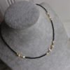 Natural Freshwater Pearl Black Crystal Choker Necklace