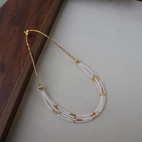 详情图片_20 Multi-strand Natural Freshwater Pearl Choker Necklace