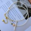 Natural Freshwater Pearl Gemstone Crystal Choker Necklace