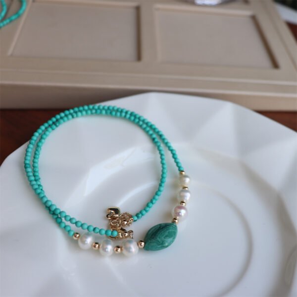 Natural Turquoise Freshwater Pearl Necklace