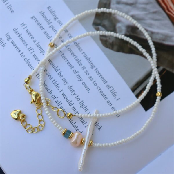 Natural Freshwater Pearl Gemstone Crystal Choker Necklace