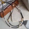 Natural Freshwater Pearl Black Crystal Choker Necklace