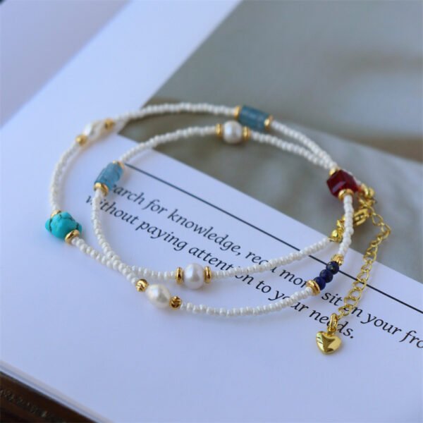 Natural Freshwater Pearl Gemstone Crystal Choker Necklace