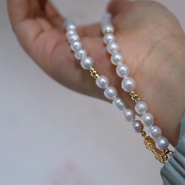High Luster Freshwater Pearl Choker with Bow Clasp