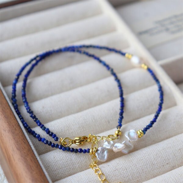 Petal Freshwater Pearl Natural Stone Clavicle Necklace