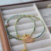 Petal Freshwater Pearl Natural Stone Clavicle Necklace