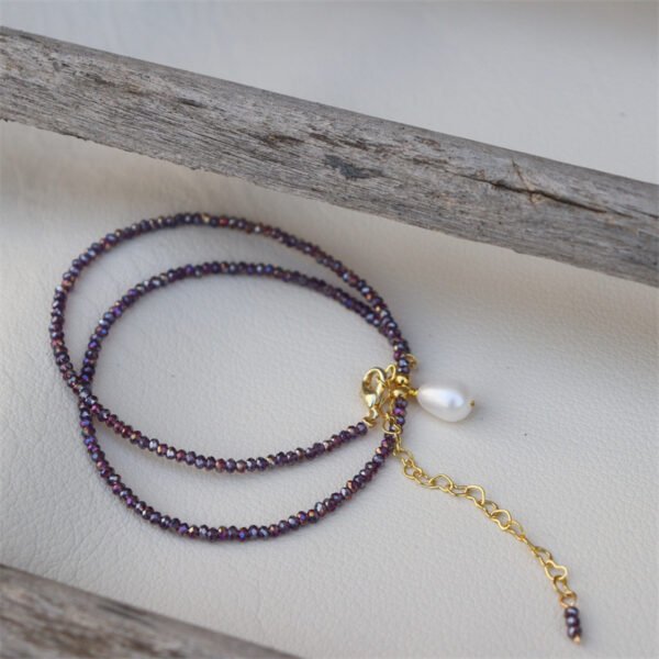 Purple Crystal Freshwater Pearl Necklace